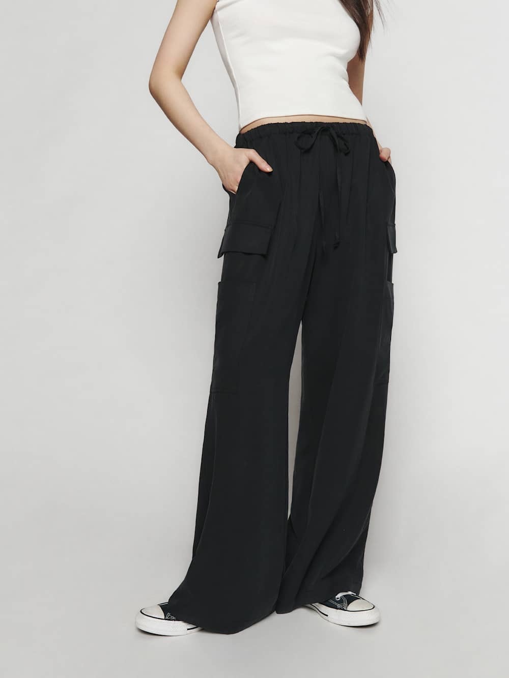 NWOT Reformation Ethan Cargo Pant in Black